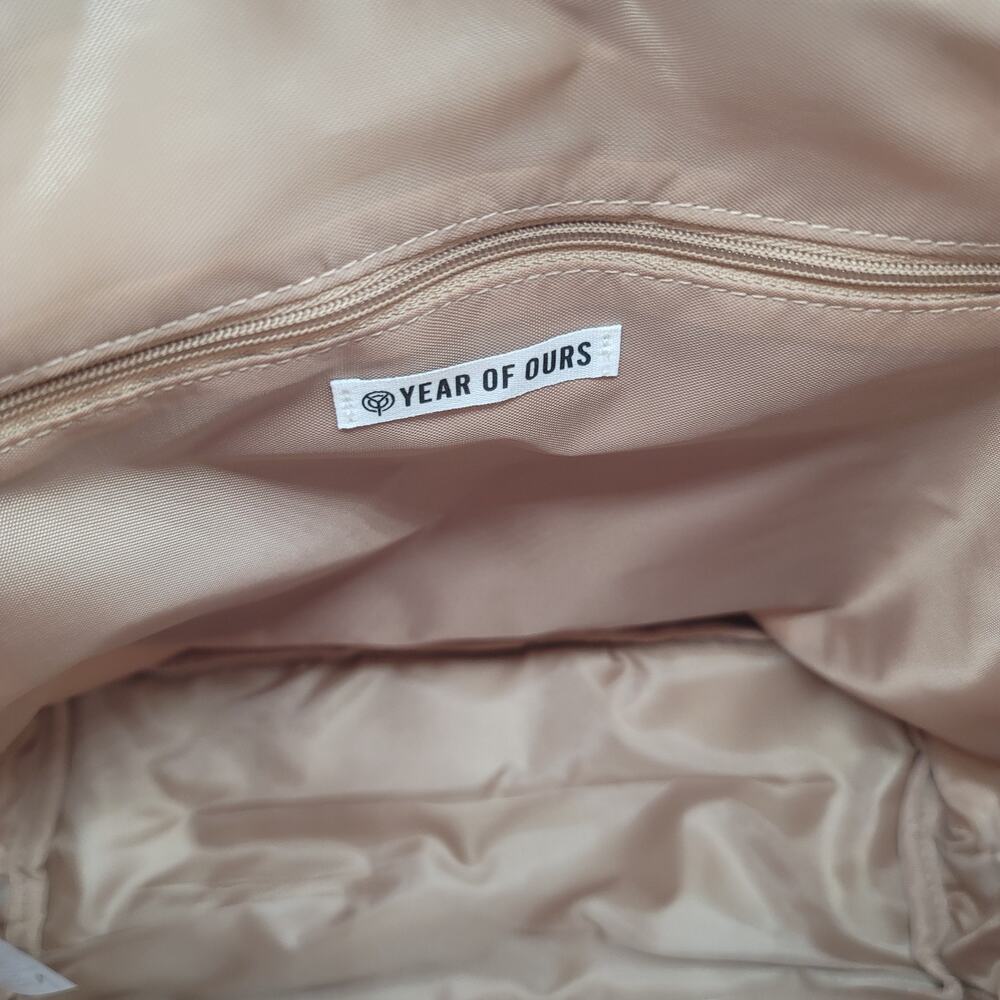 Year of Ours x FFF Taupe Nylon Backpack NWT - Convertible Tote Bag w/ Pockets - Picture 9 of 10